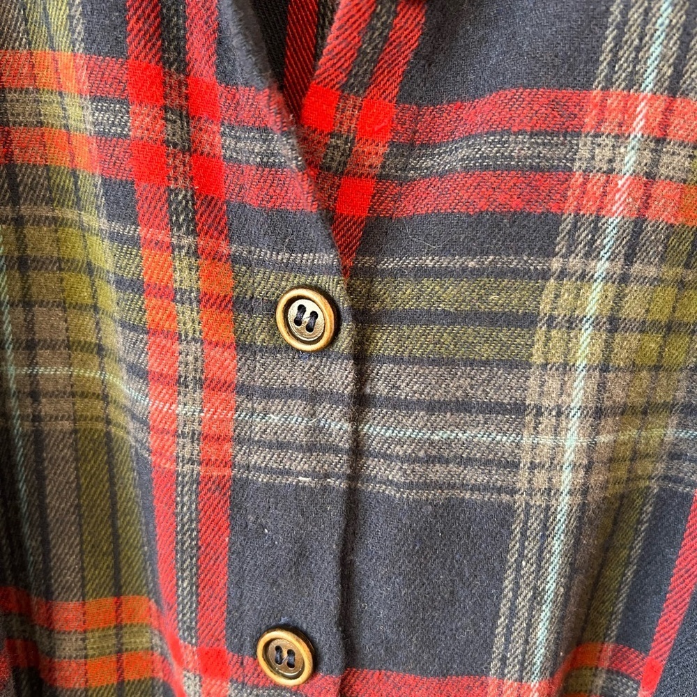 BloomChic Multicolor Plaid Long Sleeve Flannel Dress - Picture 6 of 9